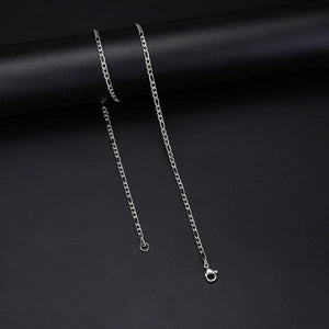 RVS Figaro Ketting Zilverkleurig – Klassieke Schakelketting Staal Unisex
