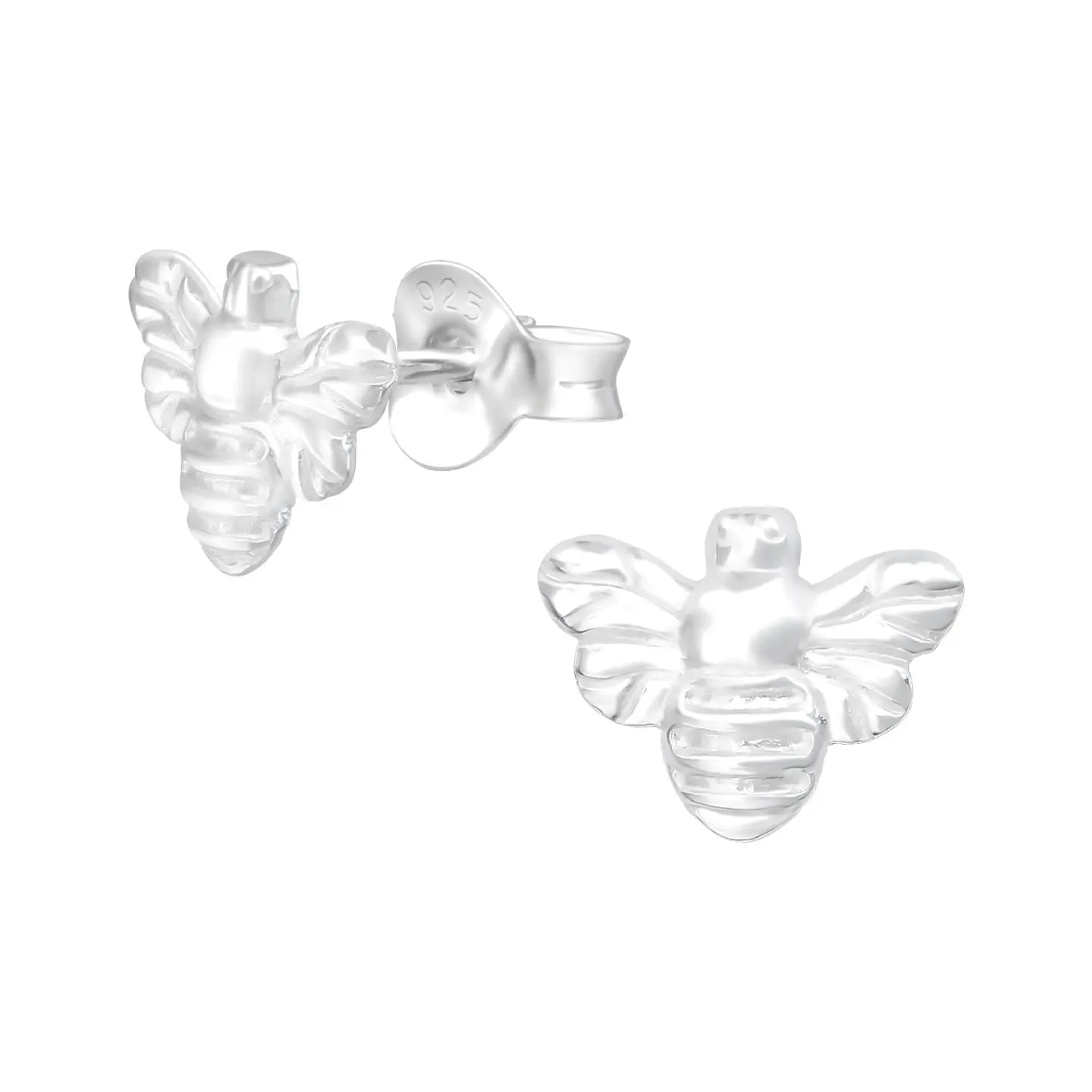 Oorbellen Bij 925 Sterling Zilver 9mm x 7mm