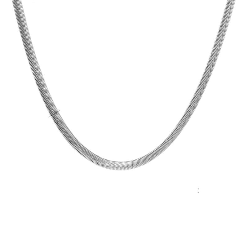 Steel Flat Omega Chain - Silver-Colored Chain