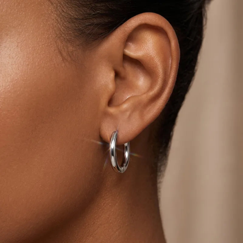 Boucles d'oreilles à charnière en acier