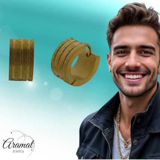 Gold-plated stainless steel earrings for a stylish look