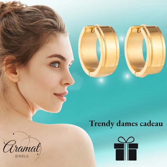 Gold Stainless Steel Earrings - Subtle Glamour
