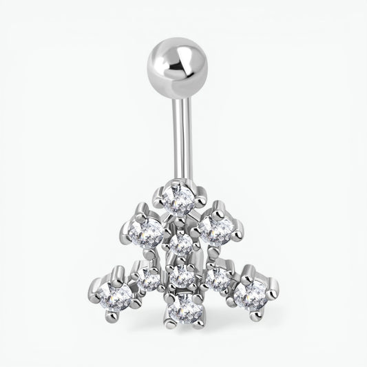 Surgical Steel Navel Piercing with Zirconia
