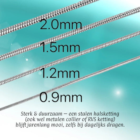 Silver-colored Steel Snake Chain Woman