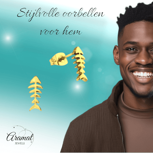 Vis Oorbellen Goudkleurig RVS – 12x5mm – Uniseks Dieren Oorstekers - oor3487 - 29788 - Oorbellen kopen# - 12mm - alles - cadeau