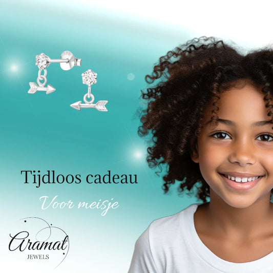 Silver Arrow Earrings Child