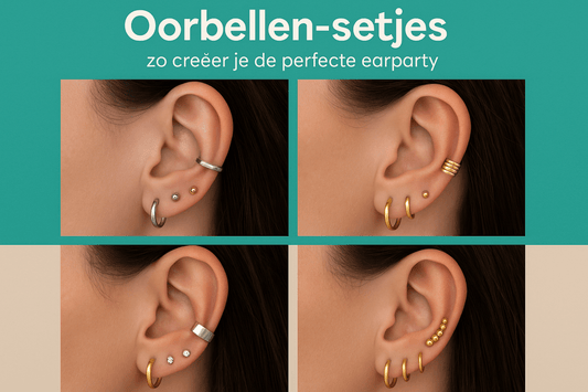 Oorbellen-setjes voor de perfecte earparty – studs, huggies en oorringen combineren – Aramat Jewels