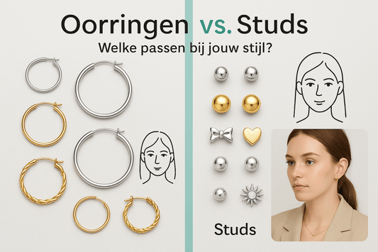 Oorringen versus studs oorbellen vergelijking Aramat Jewels