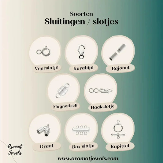Soorten sluitingen voor kettingen en armbanden – karabijn, magneet, drukknop en meer – Aramat Jewels