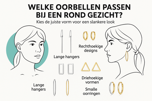 Oorbellen voor een rond gezicht – langwerpige oorringen en drops voor optische lengte – Aramat Jewels
