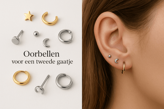 Oorbellen voor tweede gaatje earstack – Aramat Jewels