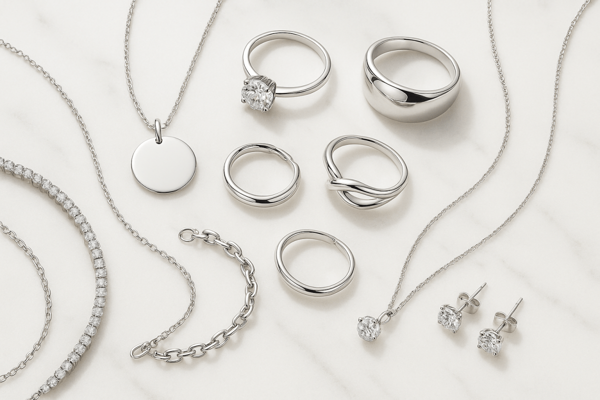 925 zilver sieraden: ringen, kettingen, armbanden en oorbellen in tijdloze, pure & hypoallergene stijl.
