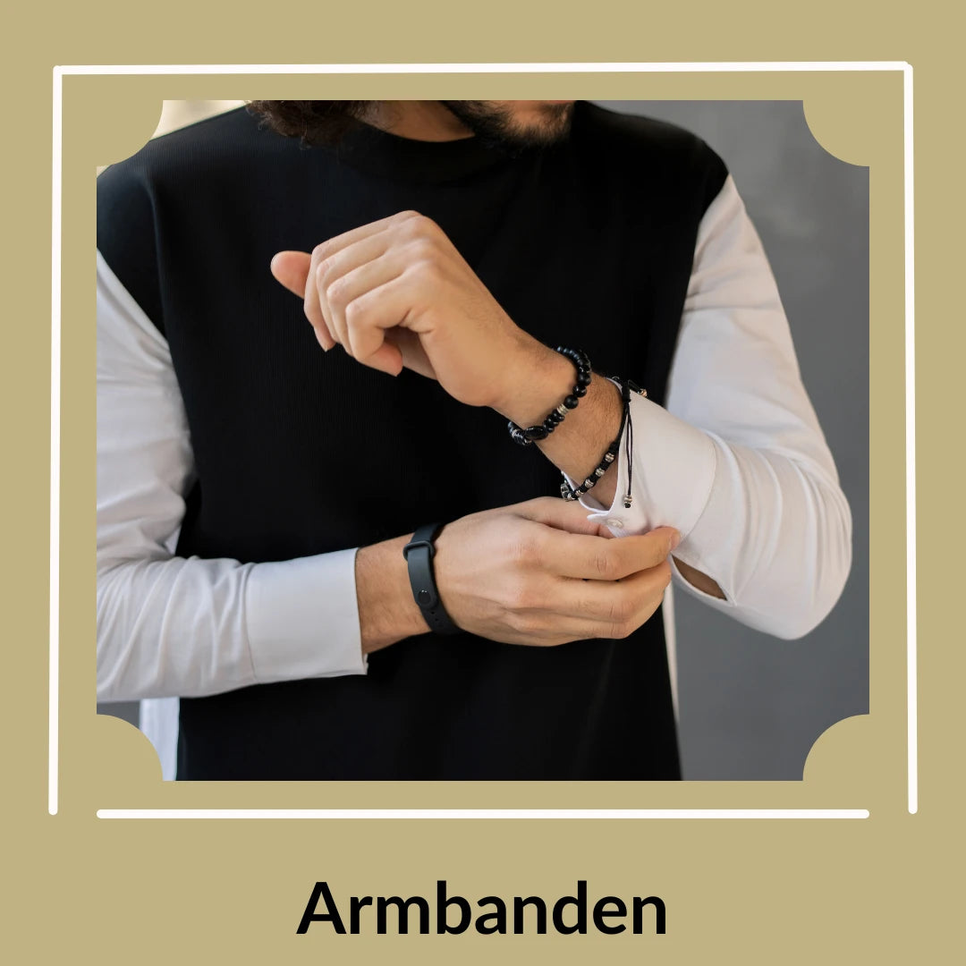Aramat Jewels: Diverse Heren Staal & Leren Armbanden