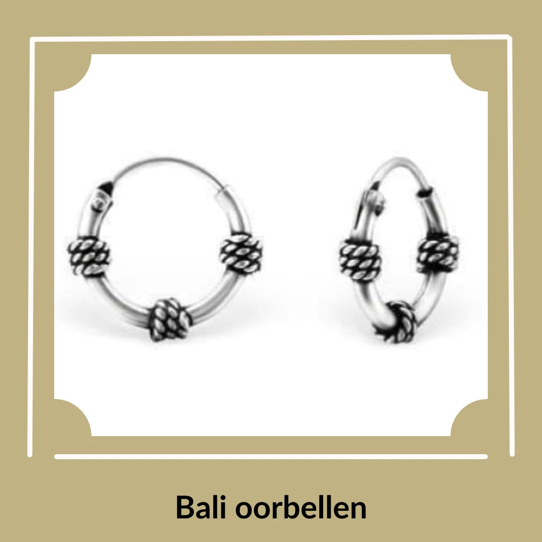 Zilveren Bali Oorbellen