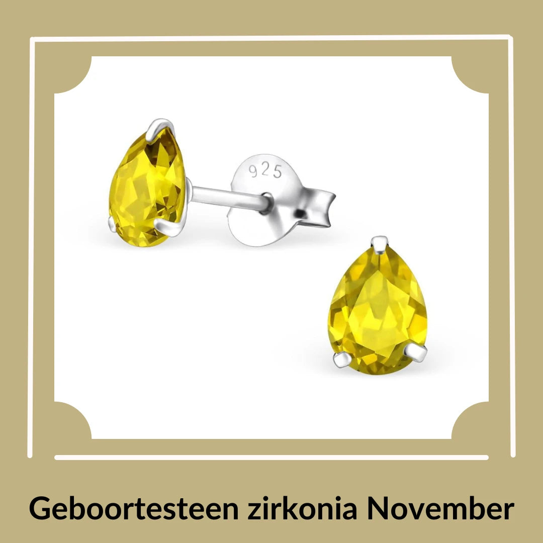 Geboortesteen Zirkonia November -geel