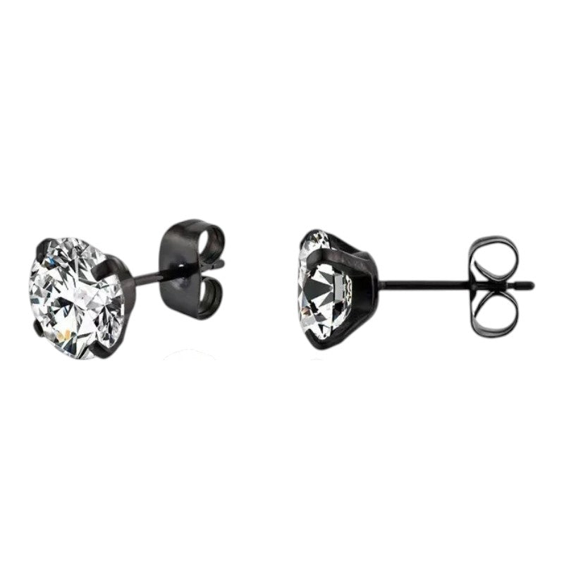 Sparkling Black Zirconia Earrings