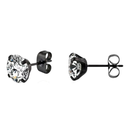 Sparkling Black Zirconia Earrings