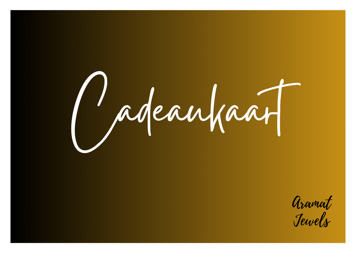 Logo Van Het Nieuwe Restaurant Genaamd Café Op Unieke Cadeaubonnen Van Aramat Juwelen.