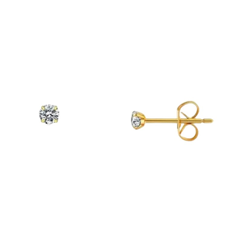 Boucles d'oreilles en titane couleur or sans nickel
