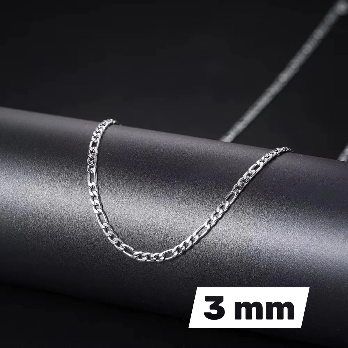 RVS Figaro Ketting Zilverkleurig – Klassieke Schakelketting Staal Unisex