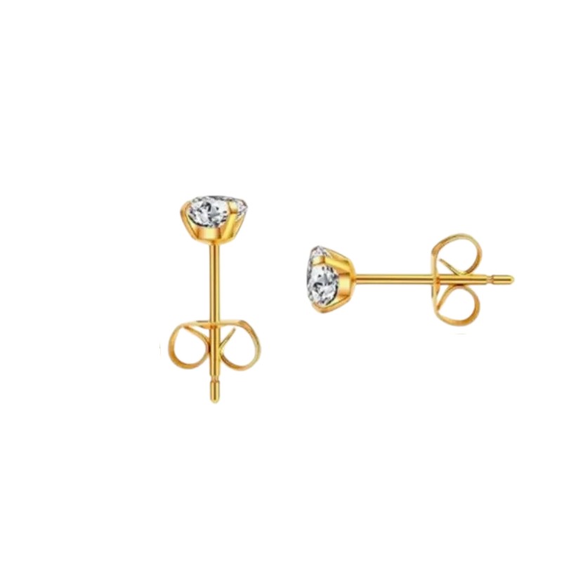 Boucles d'oreilles en titane couleur or sans nickel
