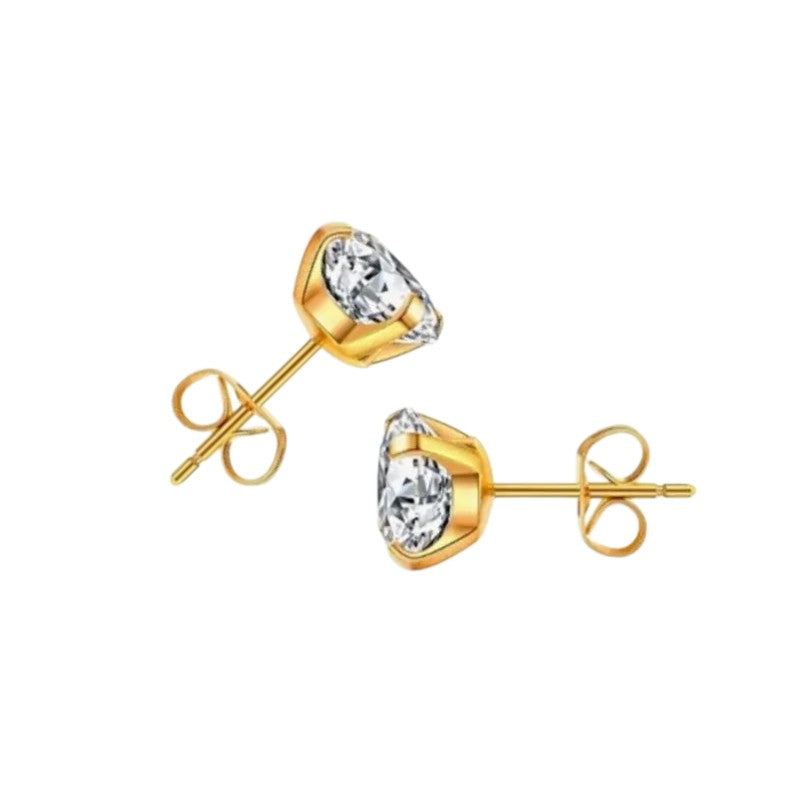 Boucles d'oreilles en titane couleur or sans nickel