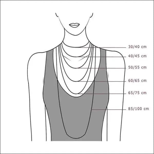 Diagram Van Een Vrouwelijke Nek Voor Ankerketting Staal Goudkleurig