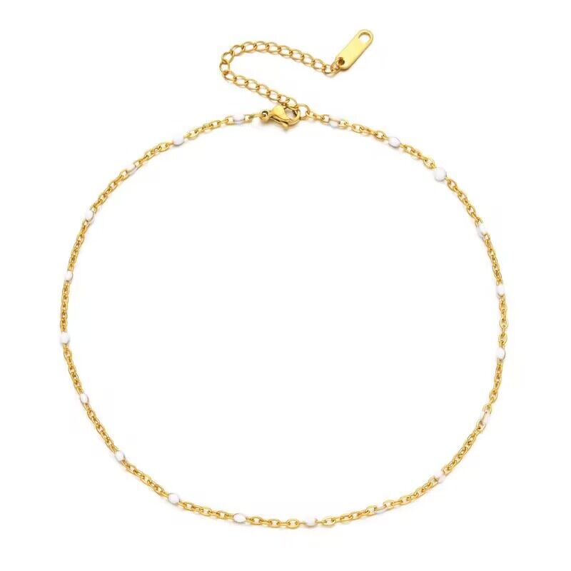 Gouden Armband Met Parels - Aramat Jewels® Stalen Enkelbandje.