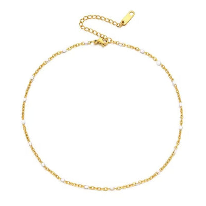 Gouden Armband Met Parels - Aramat Jewels® Stalen Enkelbandje.