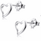 Aramat jewels ® -Titanium oorbellen groot hartje 16mm 16mm dames hart nikkelvrij oorbellen titanium zilverkleurig Zonder_steen