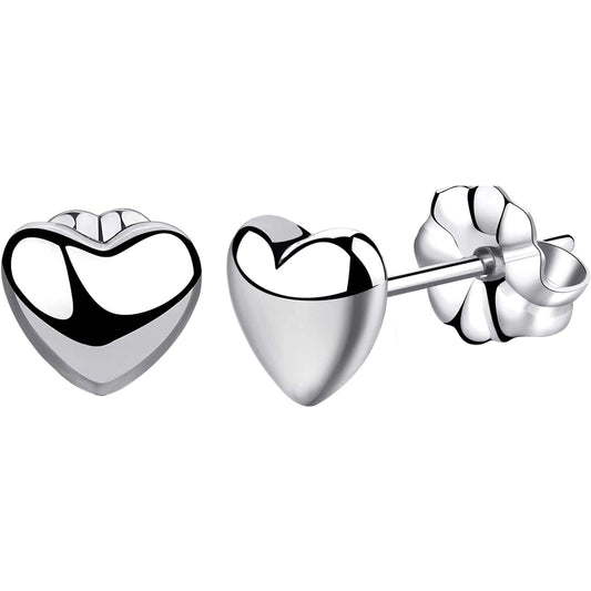 Zilveren Hartvormige Bloemenoorbellen Van Aramat Jewels® Titanium