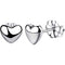 Aramat jewels ® - Titanium oorbellen Hartje 6mm 6mm dames hart heren kinderen nikkelvrij oorbellen titanium zilverkleurig