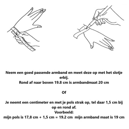 Brede Stalen Armband Met Gourmetschakel 12mm - Afbeelding Van Een Poster Met Twee Handen Die Een Mes Vast