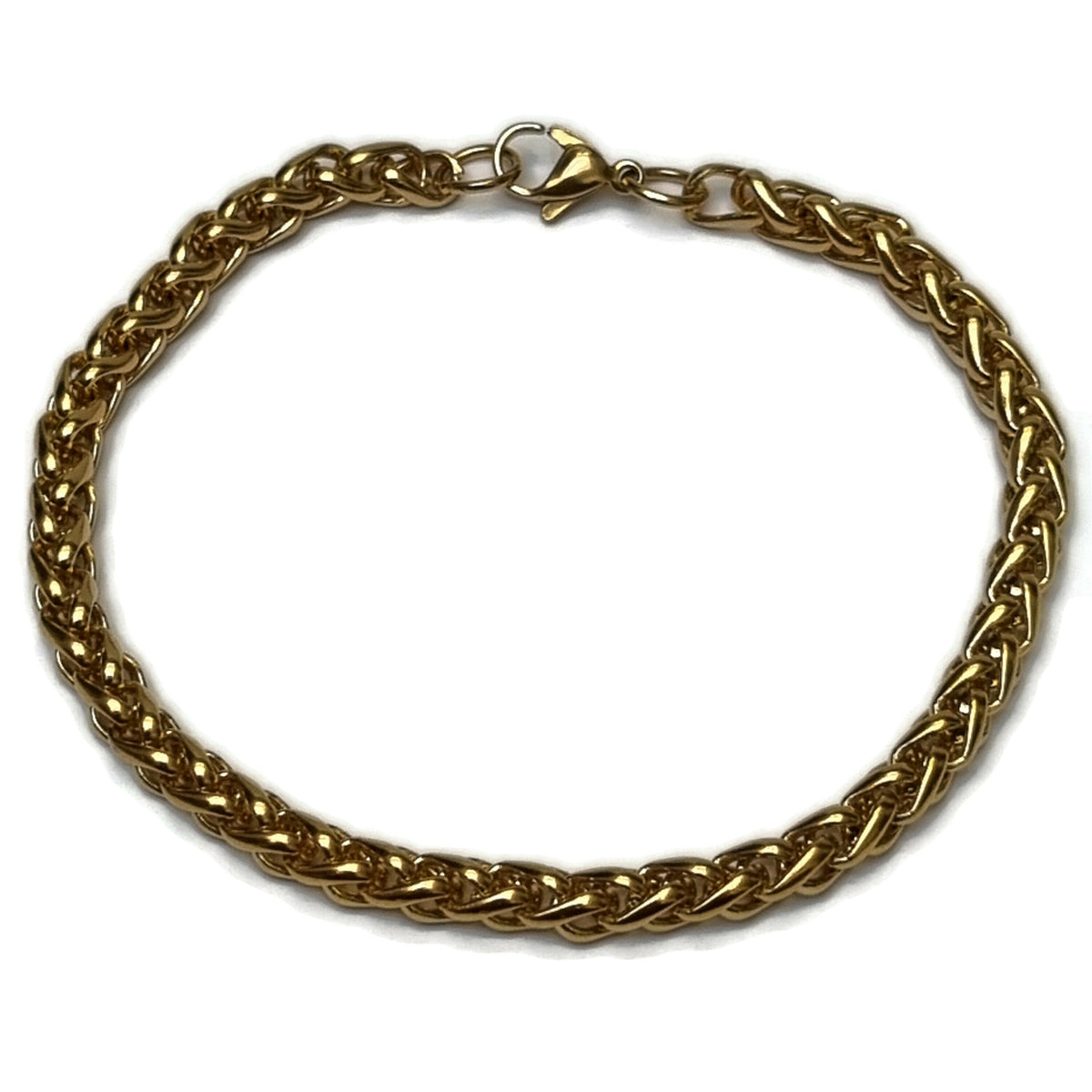 Gouden Armband Met Vossenstaart Ketting - Rvs Vossenstaart Armband Staal 21cm 5mm g