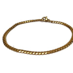 Gouden Schakel Armband Met Twist Design.