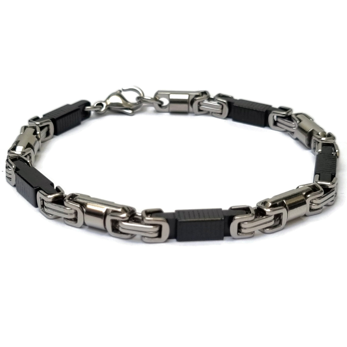 Stoere Konings Schakel Armband met Karabijnslot | Armbanden