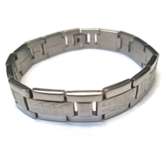 Stainless Steel Square Clasp Bracelet - Tijdloze Stalen Schakel Armband