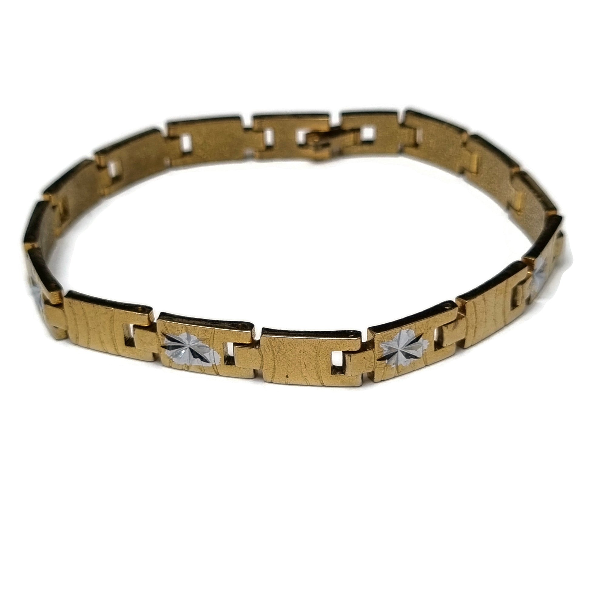 Bewerkte Rvs Armband Met Diamanten - Gratis Verzending