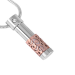 Stalen Ashanger Buisje - Cilinder Hanger Rosékleurig-3x0.7cm | Herdenkingsurnen