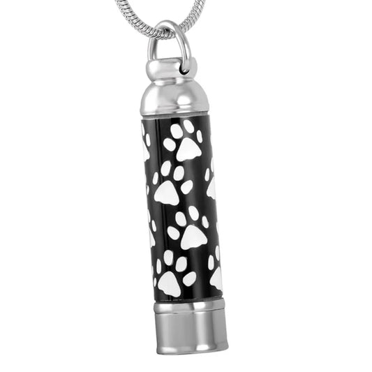 Tube pendant with animal paws – precious memory