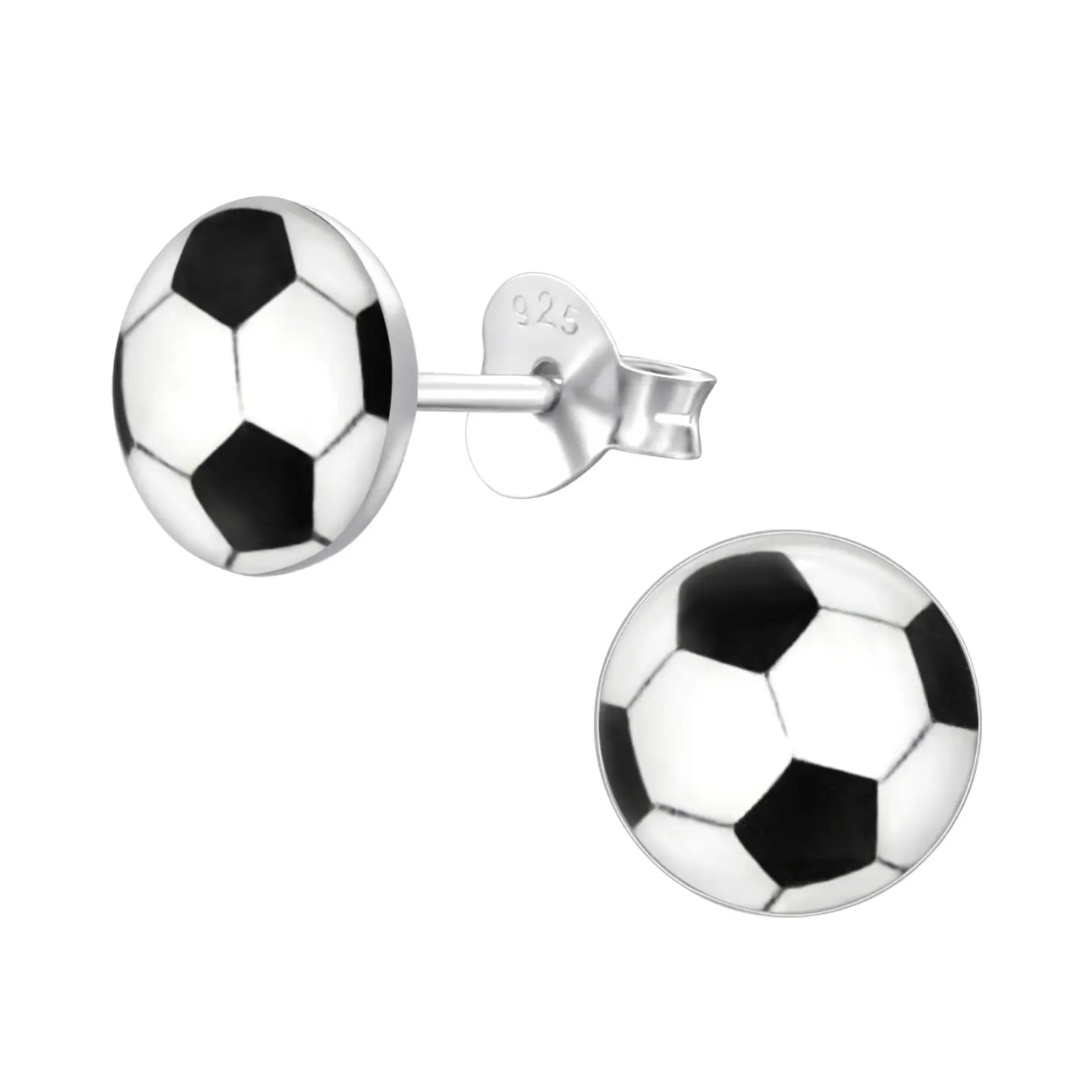 Zilveren Voetbal Oorbellen - Aramat Jewels® Met Voetbal Studs