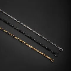 Stalen Fantasie Jasseron Ketting Zwart RVS – 2.5mm / 3mm / 3.5mm