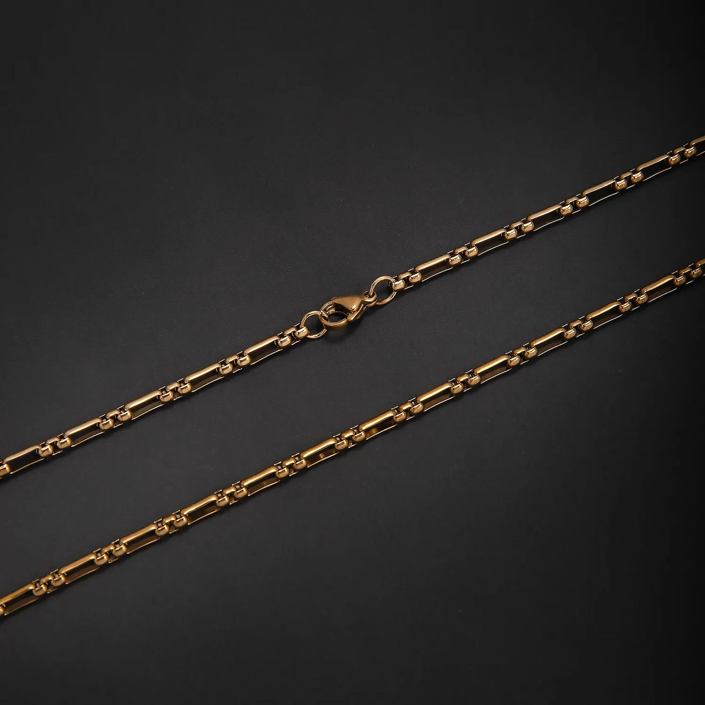 Stalen Fantasie Jasseron Ketting Goudkleurig RVS – 2.5mm / 3mm / 3.5mm