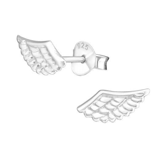 Prachtige Zilveren Oorstekers Met Engelenvleugels