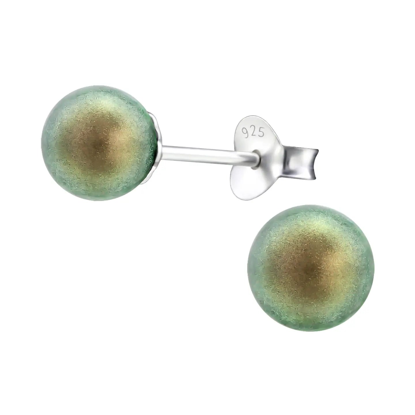 Iriserende Groene Zilveren Pareloorbellen - Aramat Jewels®