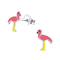 Zilveren Flamingo Oorbellen