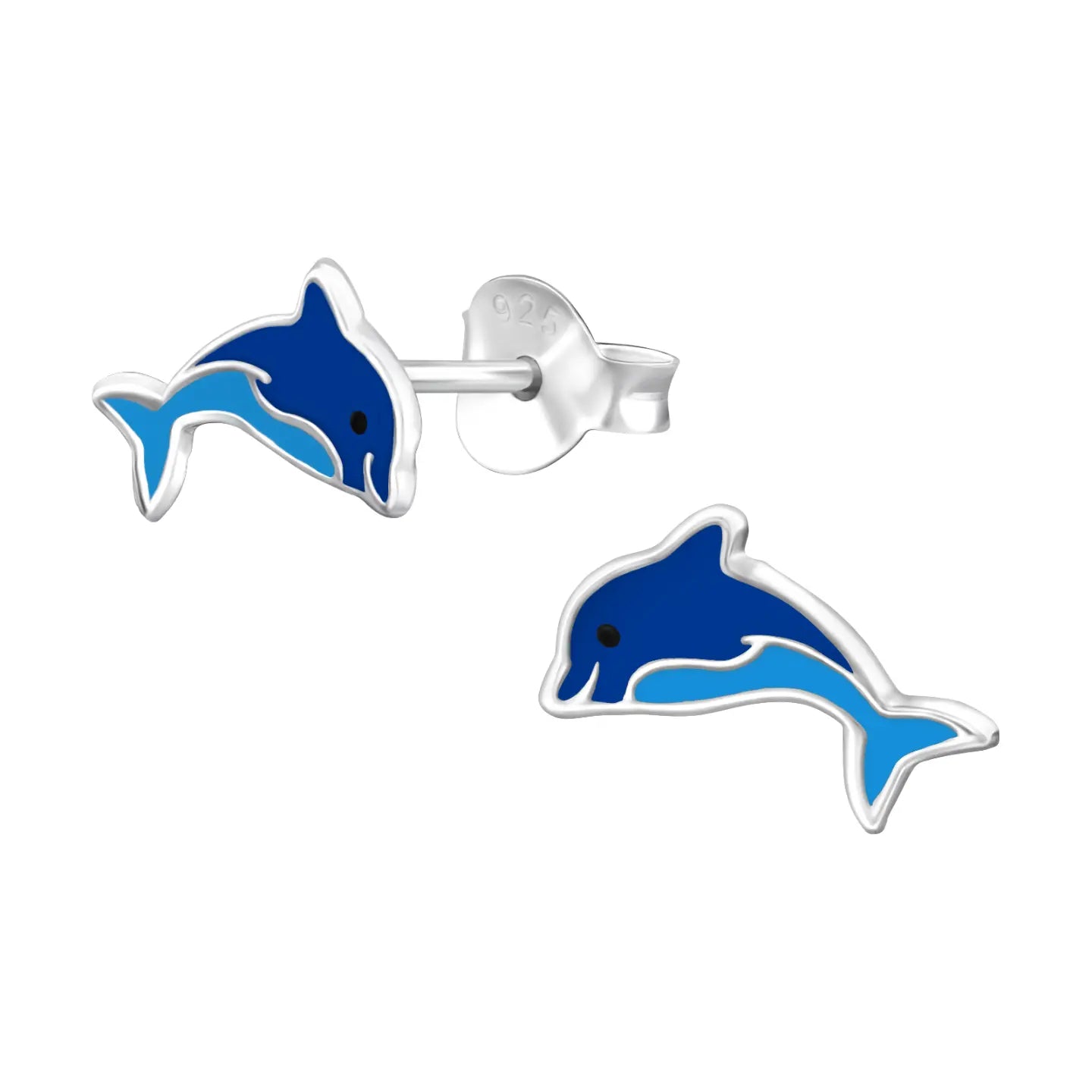 Zilveren Dolfijn Oorbellen - Productbeeld Van Zilveren Oorbellen Met Dolfijn Hangers
