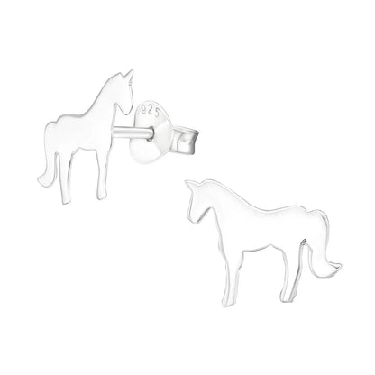 Zilveren Eenhoorn Oorbellen - Aramat Jewels® - Paarden Oorstekers