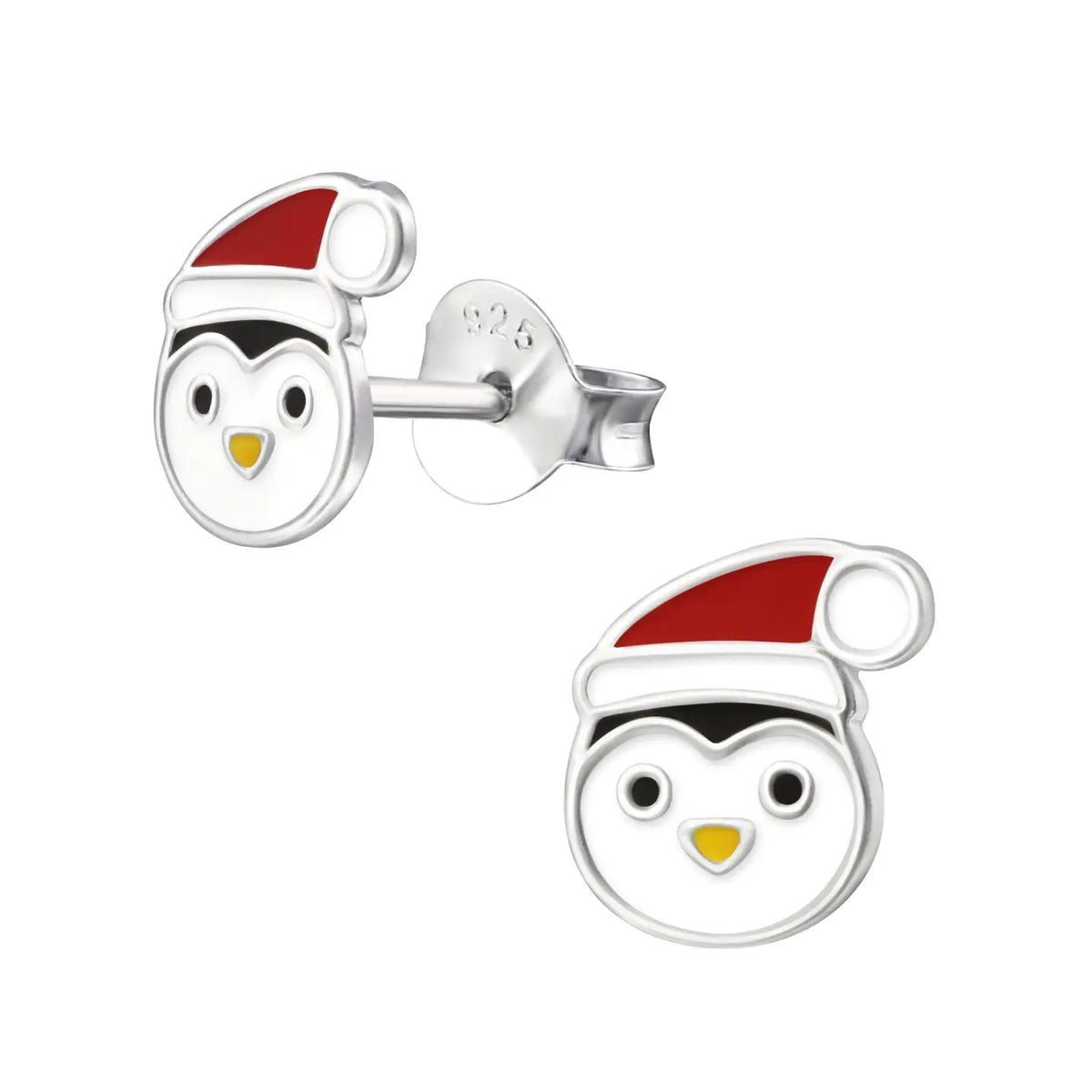 Zilveren Pinguïn Oorknopjes - Stijlvolle Must-have! Kerst-7mm | Oorbellen