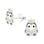 Zilveren Pinguïn Oorknopjes - Stijlvolle Must-have! Kristal-9x7mm | Oorbellen